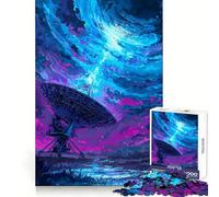 Radio Telescope Under A Swirling Cosmic Sky 1000 Piece Jigsaws for Teenagers Puzzle Boost Memory Quiet Calm Premium Cut Heartfelt Gift (50x75cm)