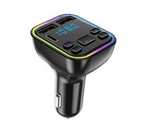 Radio Transmitter - Duals USB Charger, Colored Light Receiver | QC 3.0 Quick Connect Hub, 20W PD Port Interface, Digital Audio Accessory for U Disk Playback and Daily Driving Communication