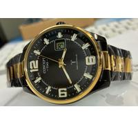 Radio Watch Men Concept-Master Time Black-Gold With Date 42 Mm Elegant