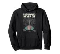 Radio Waves Never Die Ham Radio Operator Amateur Radio Pullover Hoodie