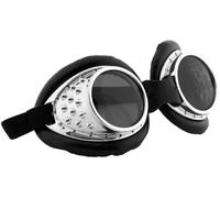 Radioactive Aviator Silver Adult Costume Goggles