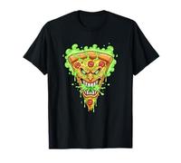 Radioactive Horror Pizza Monster Toxic Slime Slice T-Shirt