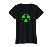 Radioactive Nuclear Warning Sign Vintage Value Graphic T-Shirt, Women, Black, L