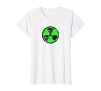 Radioactive Nuclear Warning Sign Vintage Value Graphic T-Shirt, Women, White, XL