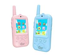 Radioddity KiddoTalk V1 Video Walkie Talkies for Kids with Camera & Screen, Long Range Two-Way Radio Intercom, 4 Fun Video Modes & Voice Effects, Birthday Gifts for Boys Girls Age 3-12, 2 Pack