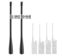 Radioddity V100B Airband & 1.25M Antenna Set, 108-136MHz & 220-260MHz Dual Frequency SMA Female Antenna, Compatible with Radioddity GS-10B GM-30 Plus Pro, Baofeng 5RM K5PLUS UV-32 BF-F8HP PRO, 2PCS