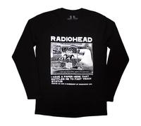 Radiohead Ice Caps Band Logo Long Sleeve T Shirt S Black