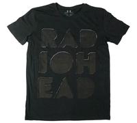 Radiohead Men's Note Pad Debossed T-Shirt in Black | Size: Medium Radiohead Black M