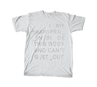 Radiohead Men's Trapped Back Print T-Shirt in White | Size: Medium Radiohead White M