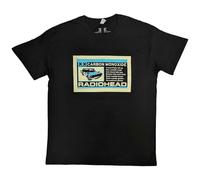 Radiohead T Shirt Carbon Patch Band Logo Official Mens Black XL