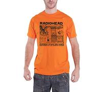 Radiohead T Shirt Gawps Band Logo Official Mens Orange M