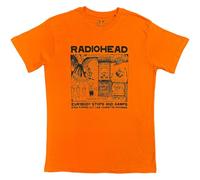 Radiohead T Shirt Gawps Band Logo Official Mens Orange XL