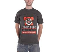 Radiohead T Shirt Never Pick It Up Band Logo Official Mens Charcoal Grey S