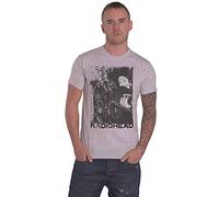 Radiohead T Shirt Scribble Band Logo Official Mens Grey L
