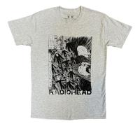 Radiohead T Shirt Scribble Band Logo Official Mens Grey XL