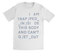 Radiohead T Shirt Trapped Band Logo Official Mens White M