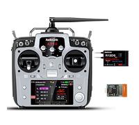 Radiolink AT10II 12CH 2.4G RC Transmitter and Receiver R12DS Grey | Voltage Telemetry Long Range Radio Controller for FPV RC Drone Quad Helicopter Car and Boat (Mode 2 Left Hand)