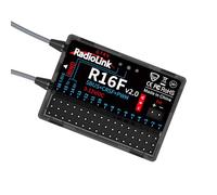 Radiolink R16F 16 Channels 2.4GHz RC Receiver Works with Radiolink Remote Controller T16D/T12D/RC4GS V3/RC6GS V3/RC8X, Long Distance Control RC Receiver for RC Car, Boat and robots