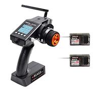 Radiolink RC4GS V3 5 Channels RC Transmitter & 2Pcs R6FG Gyro Receiver Kit,2.4GHz 400M RC Remote Radio Controller Receiver Kit 30 Models Storage for RC Cars, Boats,Crawler, Drifting, Bash,Tank,Winch