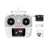 Radiolink T12D 12 Channels 2.4GHz RC Transmitter and R12F Receiver Kit for RC Airplane Drone Car Boat,50 Model Storage,4KM Remote,Support ELRS/TBS Crossfire,Long-range Module RC Remote Controller (M2)