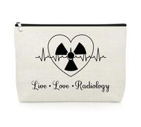 Radiologic Technologists Gift X-Ray Tech Cosmetic Bag Appreciation Gift for Radiology Radiographer Makeup Bag Christmas Graduation Birthday Present for X-Ray Technician Hospital Staff Zipper Pouch