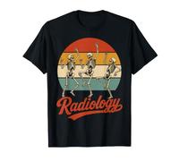 Radiology Dancing Skeletons Retro Sunset X Ray T-Shirt