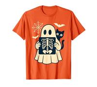 Radiology Ghost Halloween Xray Tech Radiologist Black Cat T-Shirt