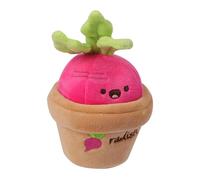 Radish Plush Keychain - Cute Carrot & Radish Plush Keychain, Grass Plant Potted Doll Soft Toy, Mini PP Cotton Vegetable Plushh Pendant for Backpack, Keys & Bags, 12cm Lightweight