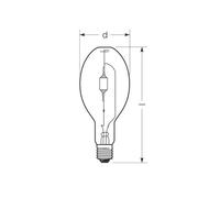 RADIUM metal halide lamp E40 1000W HRI-E NSC/C clear