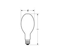 RADIUM metal halide lamp E40 1000W HRI-E NSC/F, opal