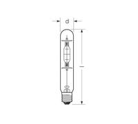 RADIUM metal halide lamp E40 360W HRI-T B clear