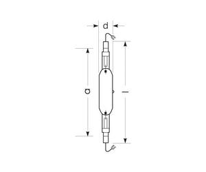 RADIUM metal halide lamp K12s 2150W HRI-TS N/XL clear