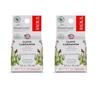 RADIUS Clove Cardamom Dental Floss 55 Yards Vegan & Non-Toxic Oral Care Boost & Designed to Help Fight Plaque Clear - Pack of 2