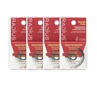Radius Clove Cardamom Dental Floss 55 Yards Vegan & Non-Toxic Oral Care Boost & Designed to Help Fight Plaque Clear - Pack of 4