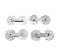 Radius Gauge -4pcs Stainless Steel Radius Fillet Gauge Measuring Tool R0.3-1.5/ R1-6.5/ R7-14.5/ R15-25