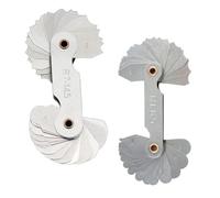 Radius Gauge, Fillet Gauge, Concave Convex Measuring Tool, Suit for Tool Die Makers, Machinists, and Many Other Worker to Check the Radius Of Tools, R1-6.5 + R7-14.5, 2Pcs