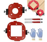 Radius Jig Router Template - Round Corner Radius Templates with Milling Cutter and Gloves| 4 in 1 Arc Angle Positioning Template | Wooden Board Arc Cutting Auxiliary Tool for Woodworking