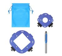 Radius Jig Router Templates, Aluminium Alloy Round Corner Radius Templates Woodworking Router with Router Bit and Storage Bag for Woodworking R10 R15 R20 R25 R30 R35 R40 R50 (Red)