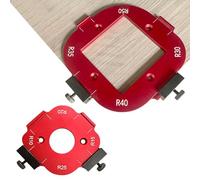 Radius Jig Router Templates, Aluminum Alloy Round Corner Radius Templates Woodworking Router Arc Cutting Auxiliary Tool DIY Template R10 R15 R20 R25 R30 R35 R40 R50