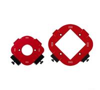 Radius Jig Router Templates, Aluminum Alloy Wood Cutting Auxiliary Tool with 8 Sizes R10-R50 for Inner & Outer Corners, Chamfer and Bevel Routing