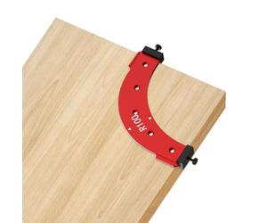 Radius Jig Router Templates, Aluminum Alloy Woodworking Inside Outside Corner Large Arc Chamfer Cutting Auxiliary Tool, Closet Corner Curve Guide DIY Template R100/R150/R200/R250/R300 (R100)