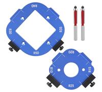 Radius Jig Router Templates Compact Round Corner Radius Template Aluminum Alloy Arc Angle Positioning Template Arc Cutting Auxiliary Tool Corner Positioning R10+R15+R20+R25 / R30+R35+R40+R50 (4pcs)