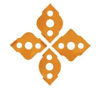 Radius Jig Router Templates for Woodworking, ABS for CNC-Machined Trimming Tool with 8 Radius Options R5-R40, Three-Hole Design for Cutting Prevention(4PCS)