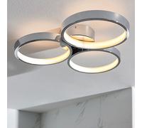 radius led 3 lights semi flush ceiling light in chrome