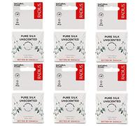 RADIUS Natural Unscented Silk Dental Floss 33 Yards Compostable Non-Toxic Oral Care & Designed to Help Fight Plaque Clear - Pack of 6