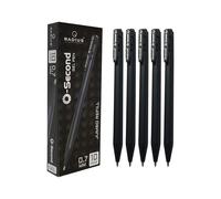 RADIUS O-Second Gel Pens, BLACK, 0.7mm Fine Point, Pack of 10, Retractable Rollerball Pens, Smooth Gel Pen, School Office Home Everyday Pen