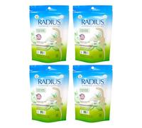 RADIUS Peppermint EcoClean Compostable Floss Picks Adult for Oral Care Boost Non Toxic Tooth & Gum Protection (50 Single Use Flossers per Pack) - Pack of 4