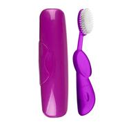 Radius Toothbrush Big Brush with Replaceable Brush Head BPA Free ADA Accepted - Right Hand - Purple Brush with Purple Case