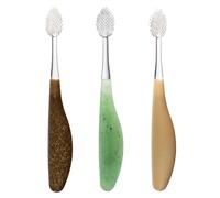 RADIUS Toothbrush Source Floss Brush BPA Free Improve Gum Health & Reduce Gum Issues - Soft - Hemp/Soda Pop Ecogrind/Coconut - Pack of 3