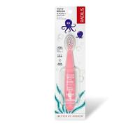 RADIUS Totz Toothbrush Extra Soft Brush BPA Free & ADA Accepted Designed for Delicate Teeth & Gums for Children 18 Months & Up - Pastel Pink - Pack of 1